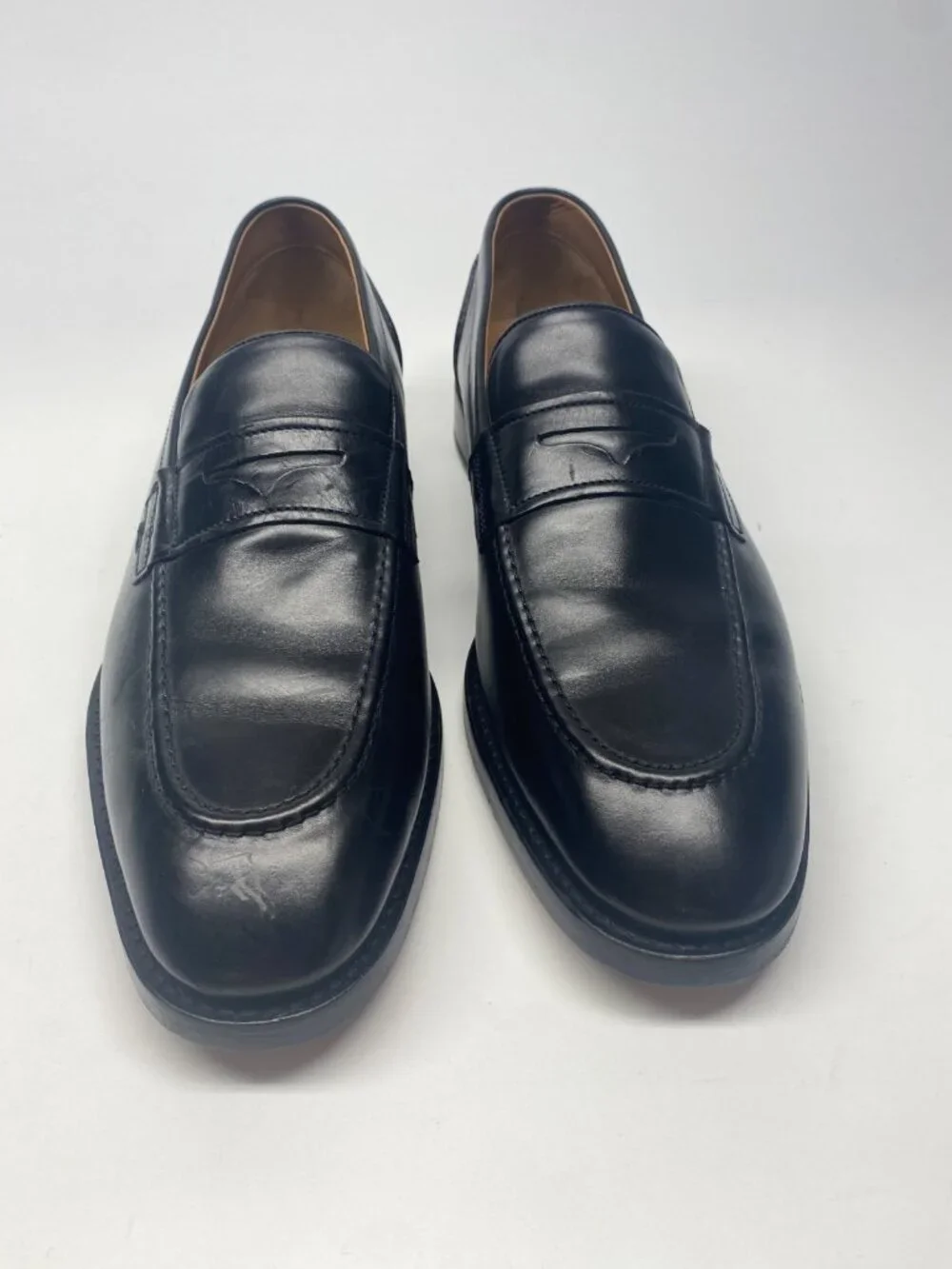 Allen Edmonds Mens RANDOLPH Slip-On Penny Loafers Black Leather Size 10.5 D